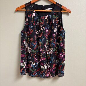 Alice‎ Olivia Womens Silk Floral Top Size *M Lace Sleeveless Fairy Whimsigoth